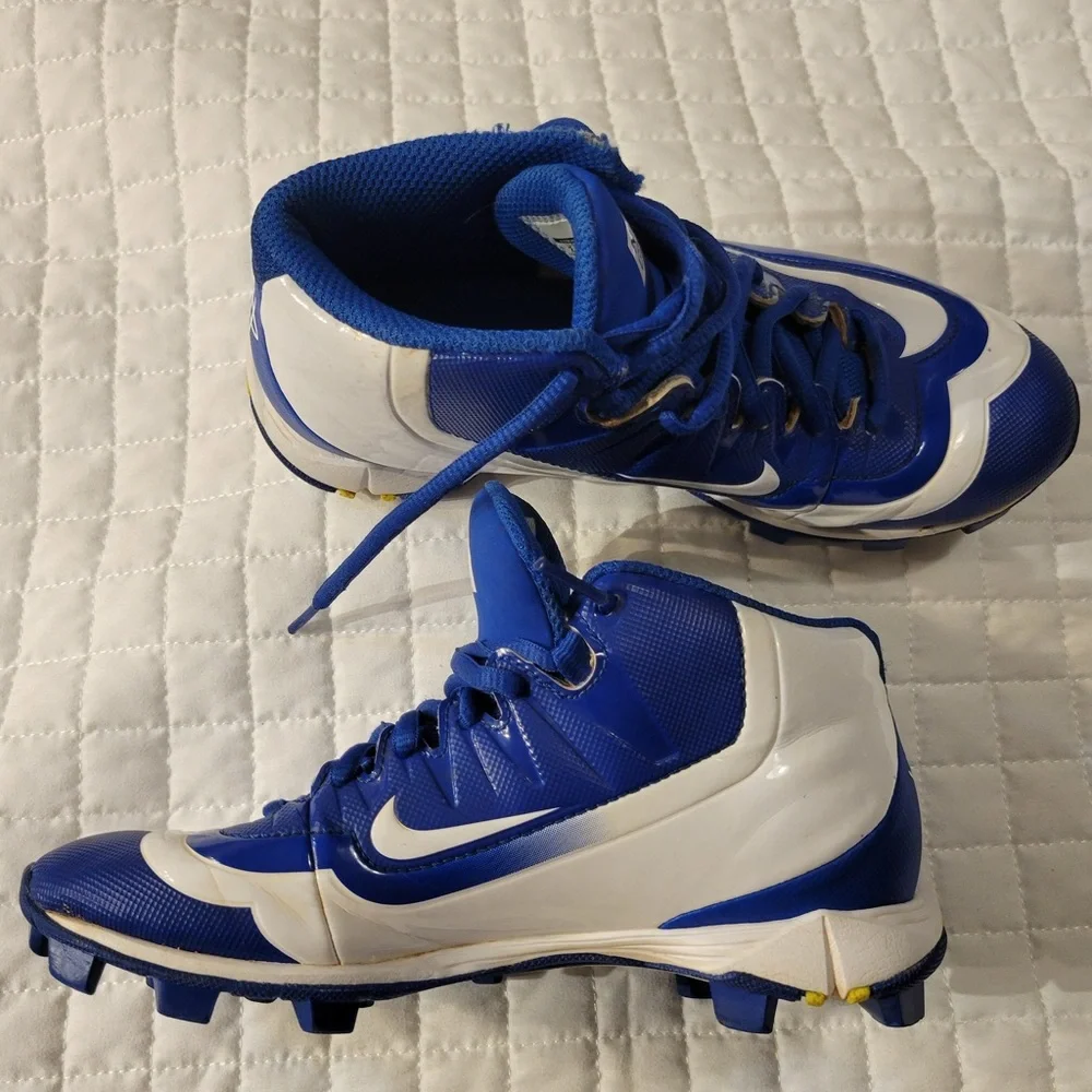 Nike 2.5Y Huarache 2KFilth Keystone Royal Blue White Mid Baseball Cleats Sports